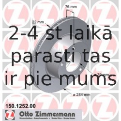 Bremžu disks ZIMMERMANN 150.1252.00