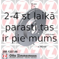 Диск тормозной ZIMMERMANN 250.1337.00