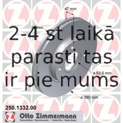 Тормозной диск ZIMMERMANN 250.1332.00