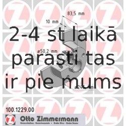 Тормозной диск ZIMMERMANN 100.1229.00
