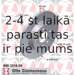 Тормозной диск ZIMMERMANN 600.3216.00