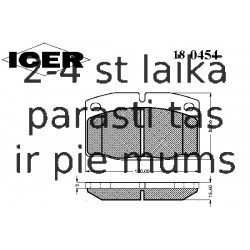 Bremžu uzliku kompl., Disku bremzes ICER 180454