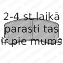 Комплект тормозных колодок, дисковый тормоз DELPHI LP1014