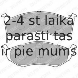 Комплект тормозных колодок, дисковый тормоз DELPHI LP1531