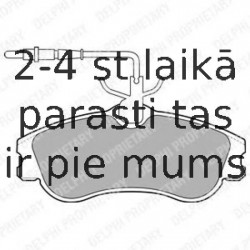 Комплект тормозных колодок, дисковый тормоз DELPHI LP1607