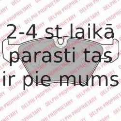 Комплект тормозных колодок, дисковый тормоз DELPHI LP1608