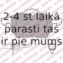 Комплект тормозных колодок, дисковый тормоз DELPHI LP1672