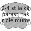 Комплект тормозных колодок, дисковый тормоз DELPHI LP1676