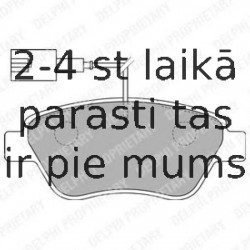 Комплект тормозных колодок, дисковый тормоз DELPHI LP1722