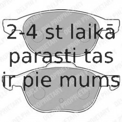 Комплект тормозных колодок, дисковый тормоз DELPHI LP1869