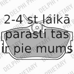 Комплект тормозных колодок, дисковый тормоз DELPHI LP2019