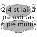 Комплект тормозных колодок, дисковый тормоз DELPHI LP421