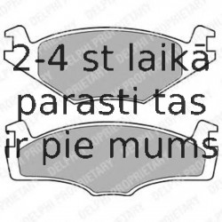 Комплект тормозных колодок, дисковый тормоз DELPHI LP421