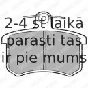 Комплект тормозных колодок, дисковый тормоз DELPHI LP451