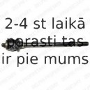 Aksiālais šarnīrs, Stūres šķērsstiepnis DELPHI TA1882