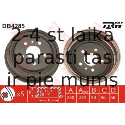 Bremžu trumulis TRW DB4285