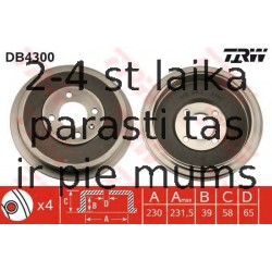 Bremžu trumulis TRW DB4300