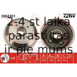 Bremžu trumulis TRW DB4301