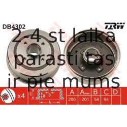 Bremžu trumulis TRW DB4302