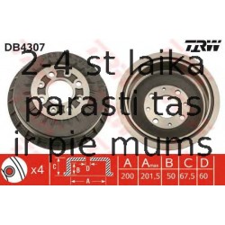 Bremžu trumulis TRW DB4307