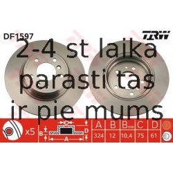 Bremžu diski TRW DF1597