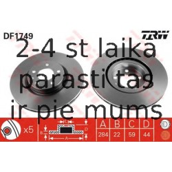 Bremžu diski TRW DF1749