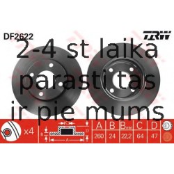 Bremžu diski TRW DF2622