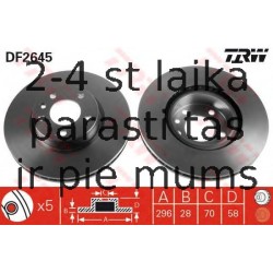 Bremžu diski TRW DF2645