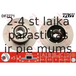 Bremžu diski TRW DF2771