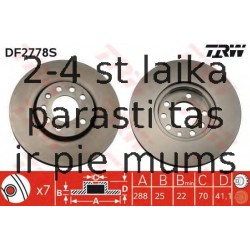 Bremžu diski TRW DF2778S