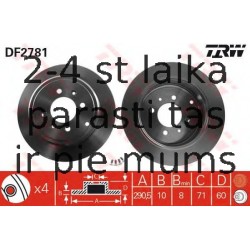 Bremžu diski TRW DF2781