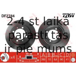Bremžu diski TRW DF2784