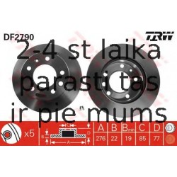 Bremžu diski TRW DF2790