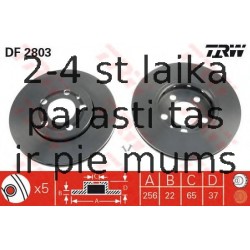 Bremžu diski TRW DF2803