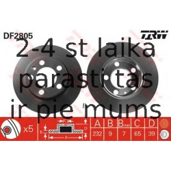 Bremžu diski TRW DF2805