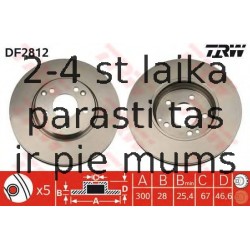 Bremžu diski TRW DF2812