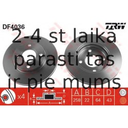 Bremžu diski TRW DF4036