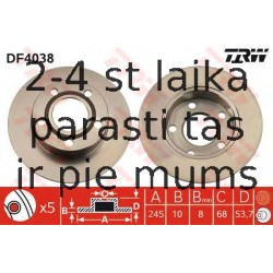 Bremžu diski TRW DF4038