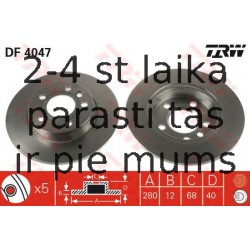 Bremžu diski TRW DF4047