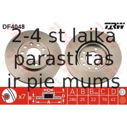 Bremžu disks TRW DF4048
