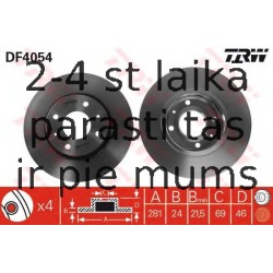 Bremžu diski TRW DF4054