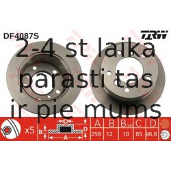 Bremžu diski TRW DF4087S