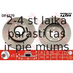 Bremžu diski TRW DF4170