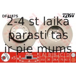 Bremžu diski TRW DF4187S