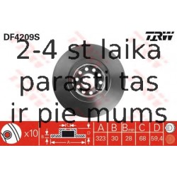 Bremžu diski TRW DF4209S