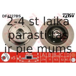 Bremžu diski TRW DF4227BS