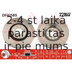 Bremžu diski TRW DF4258S