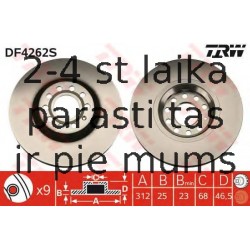Bremžu diski TRW DF4262S