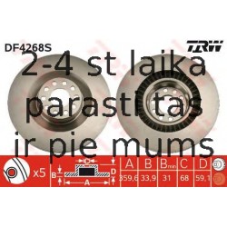 Bremžu diski TRW DF4268S