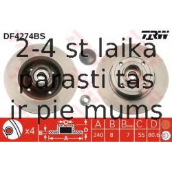 Bremžu diski TRW DF4274BS